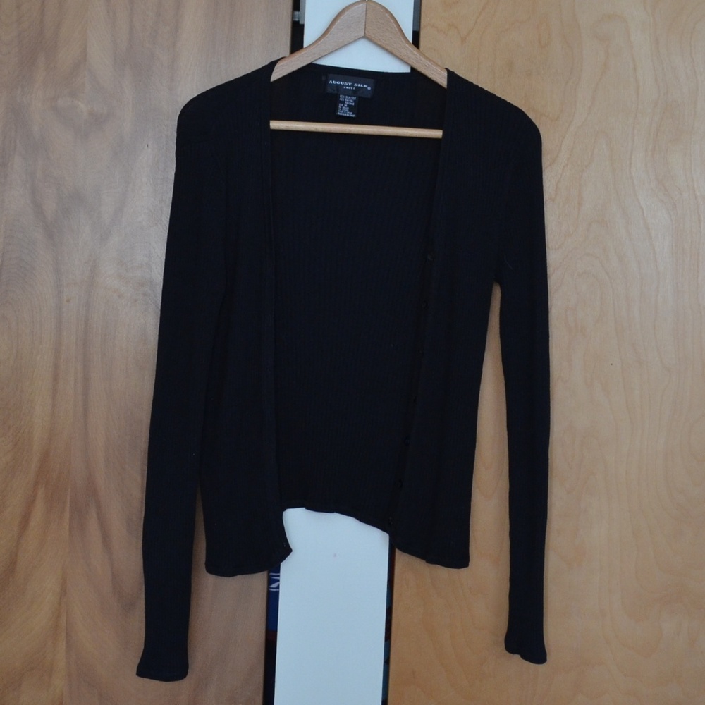 August Silk Knits Button Up Cardigan